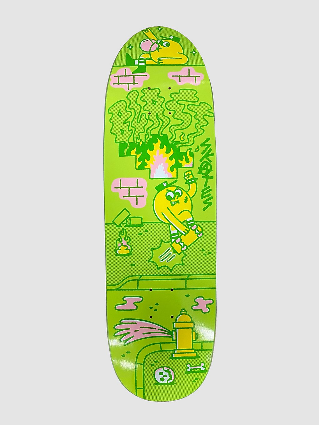 Blast Skates Wild in The Streets 9.25" Shaped Skateboard deck patroon