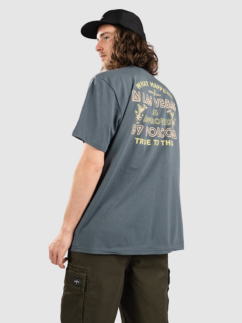 Volcom Vegas Happening Name Drop T-Shirt blauw