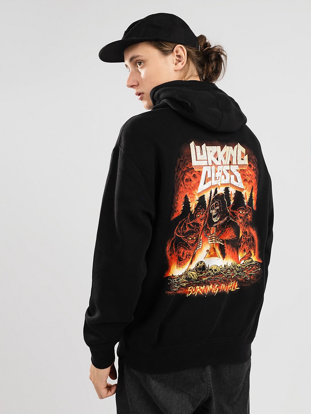 Lurking Class Stikker Burn Hoodie zwart