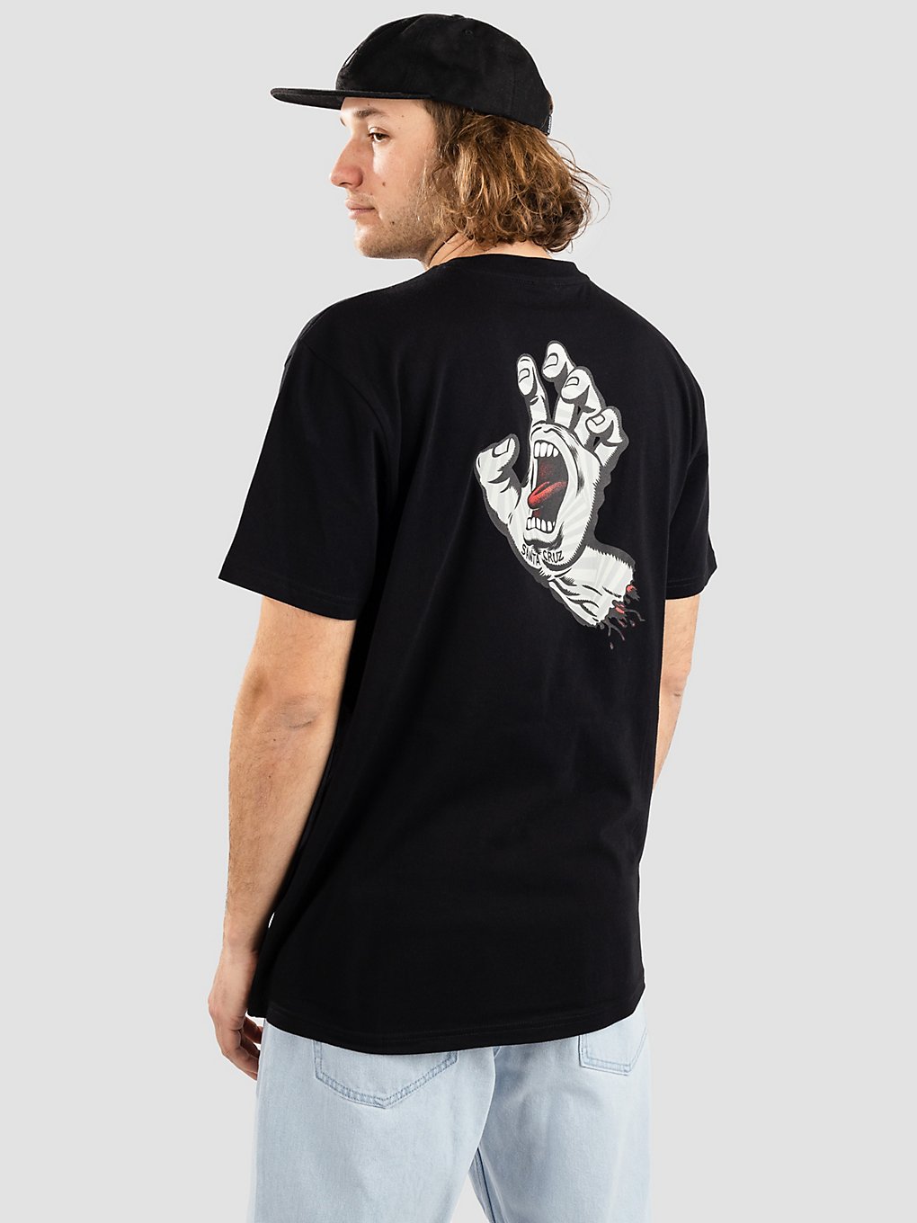 Santa Cruz Screaming Party Hand T-Shirt zwart