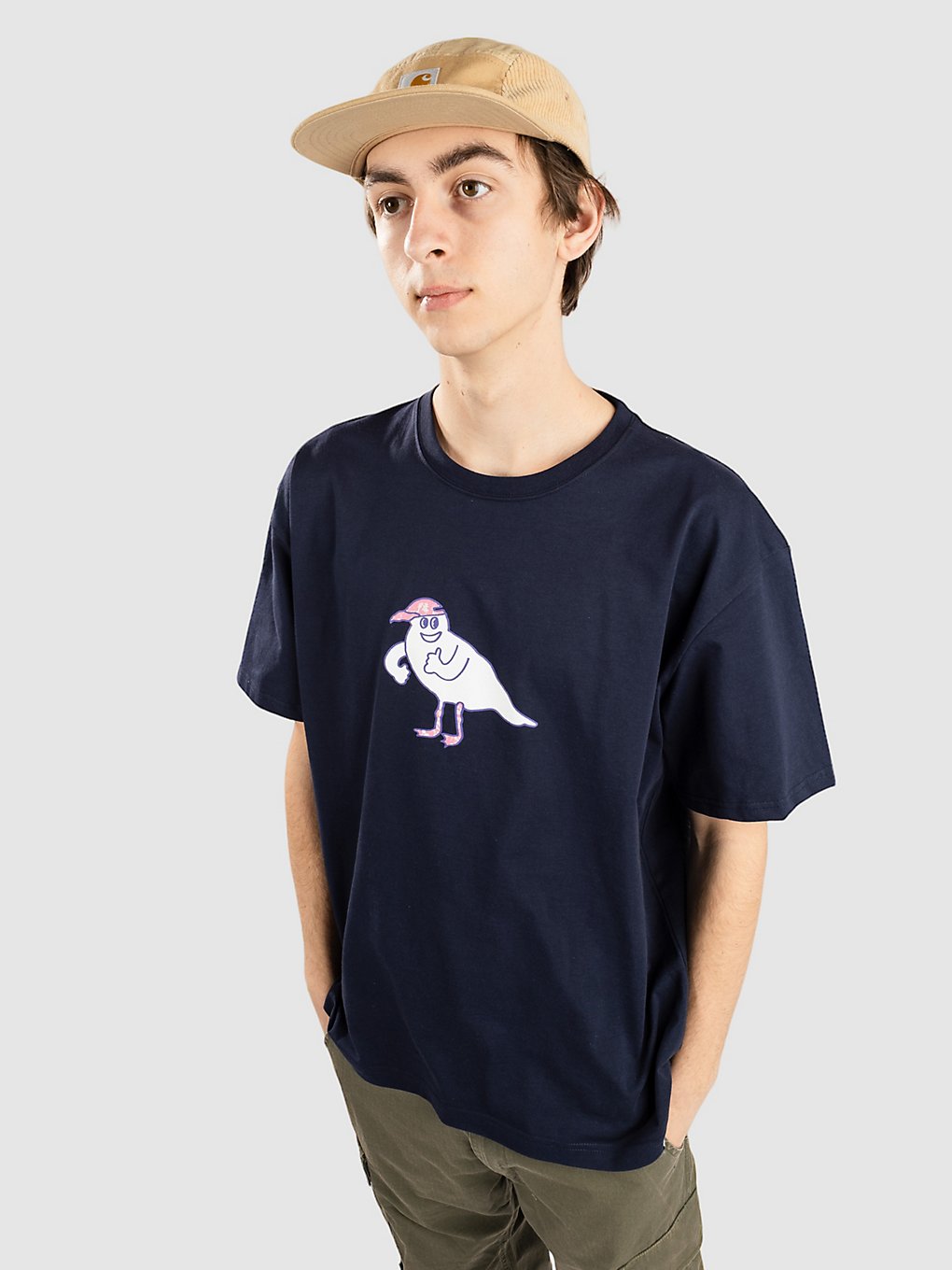 Cleptomanicx Gull petje T-Shirt blauw