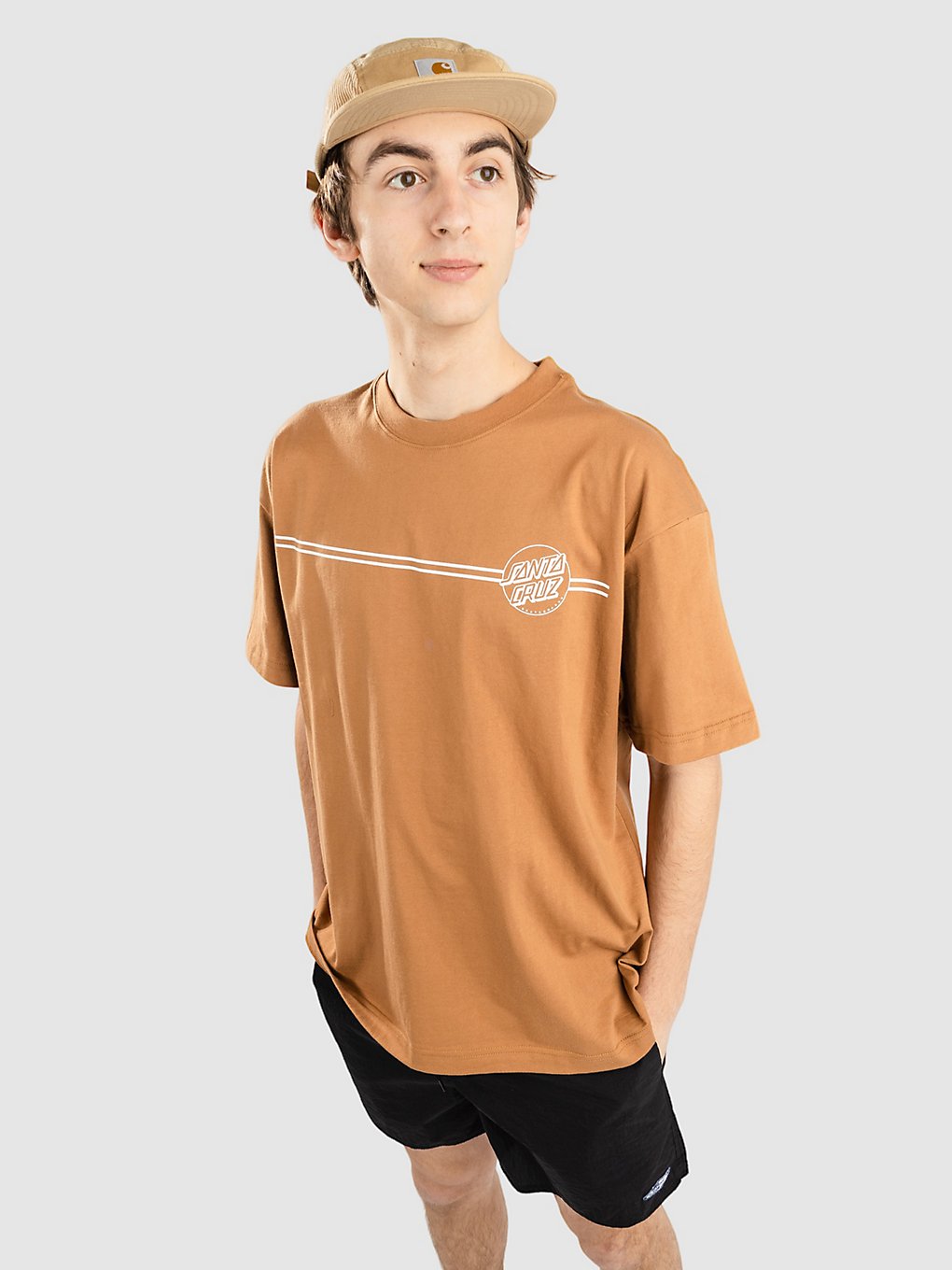 Santa Cruz Opus Dot Stripe AG T-Shirt bruin