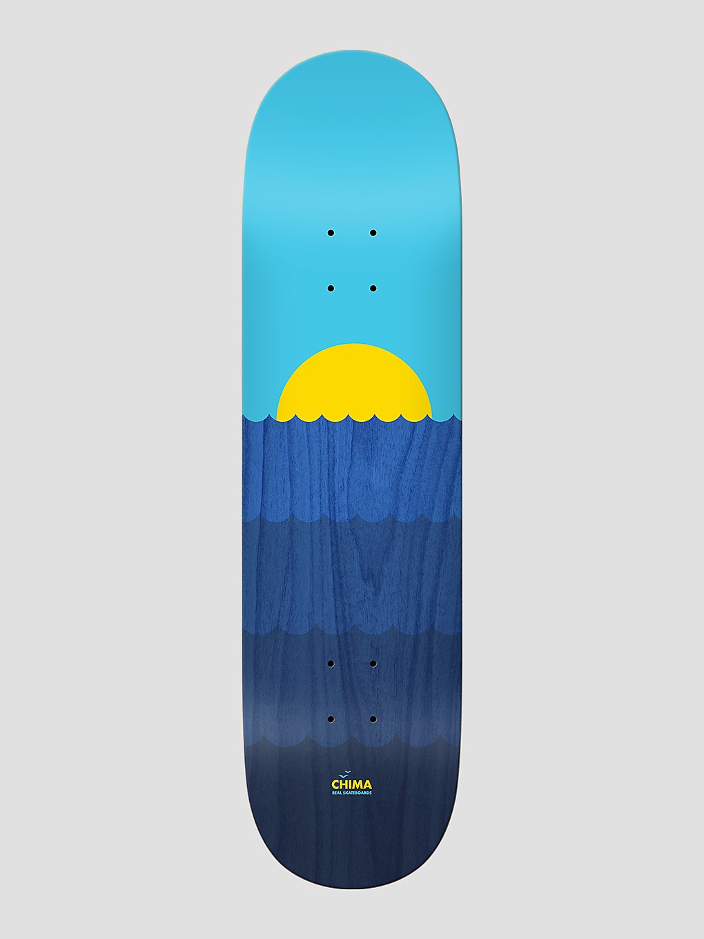 Real Chima Waves 8.25" Skateboard deck blauw