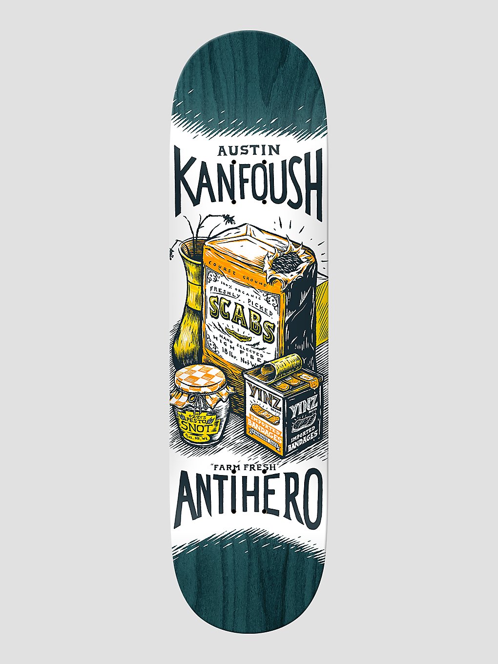 Antihero Kanfoush Farm Fresh 8.38" Skateboard deck patroon