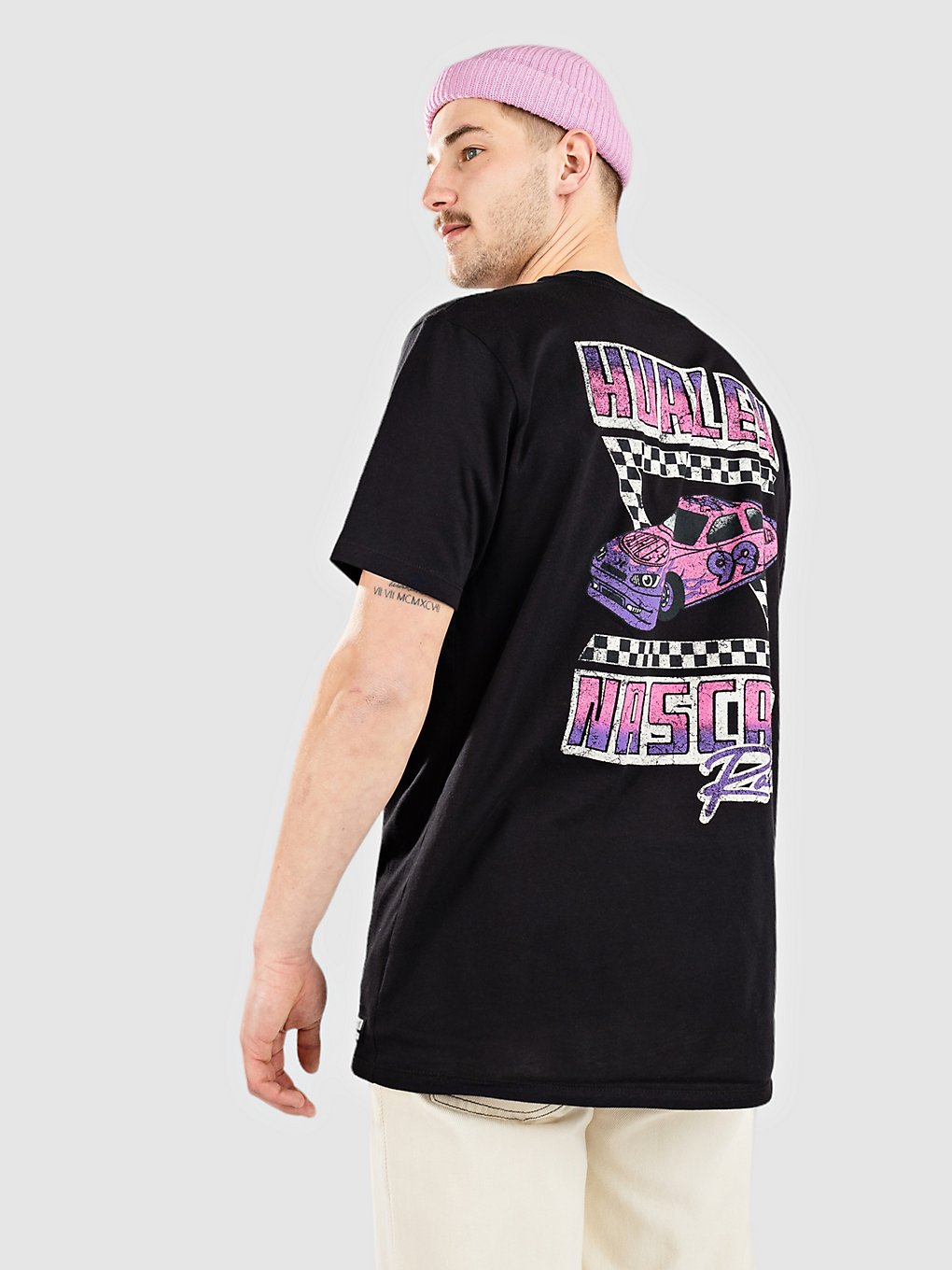 Hurley Nascar Everyday Faster T-Shirt zwart