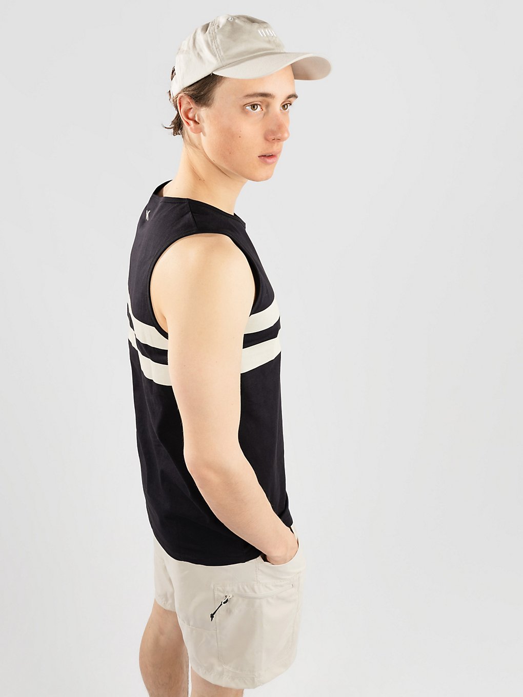 Hurley Oceancare Stripes Tanktop zwart