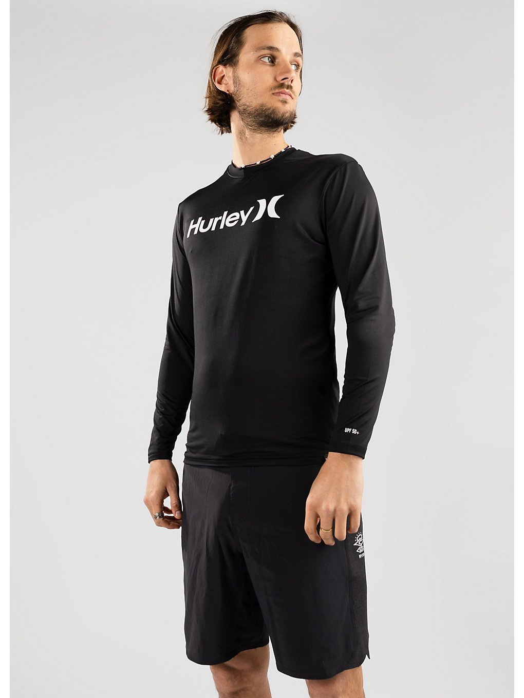 Hurley One & Only Quickdry Longsleeve Rash Guard zwart