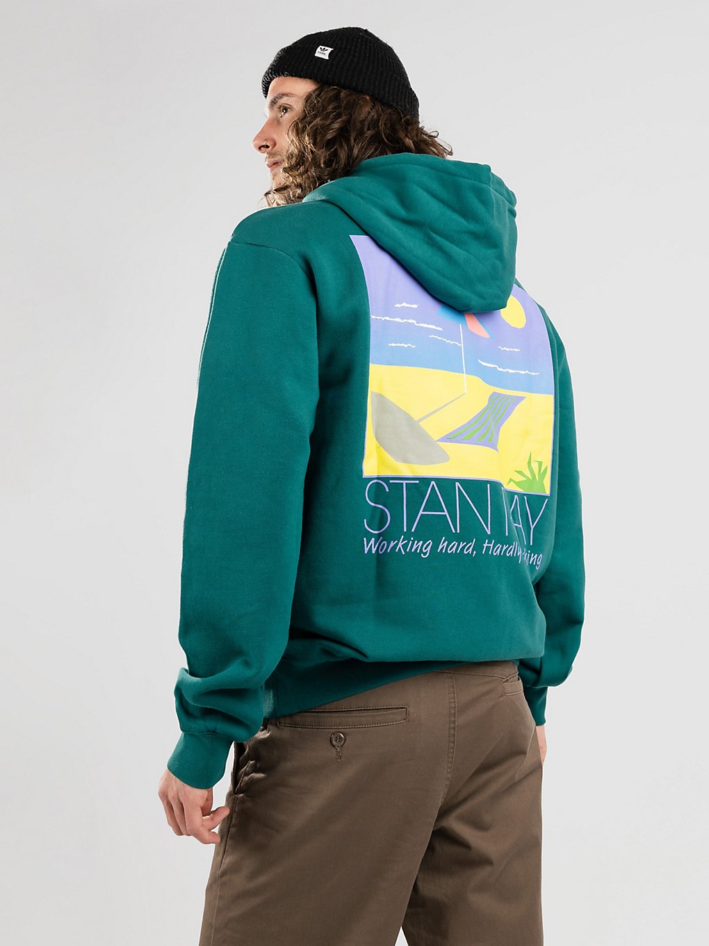 Stan Ray Hardly Working Hoodie groen