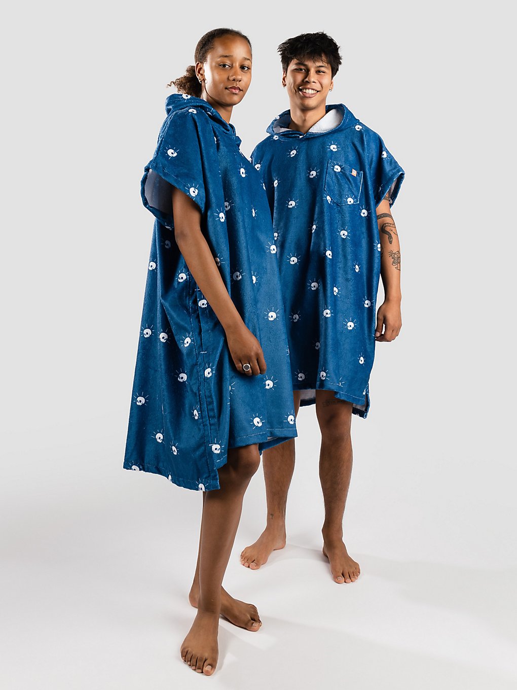 After Skulls Surf poncho blauw