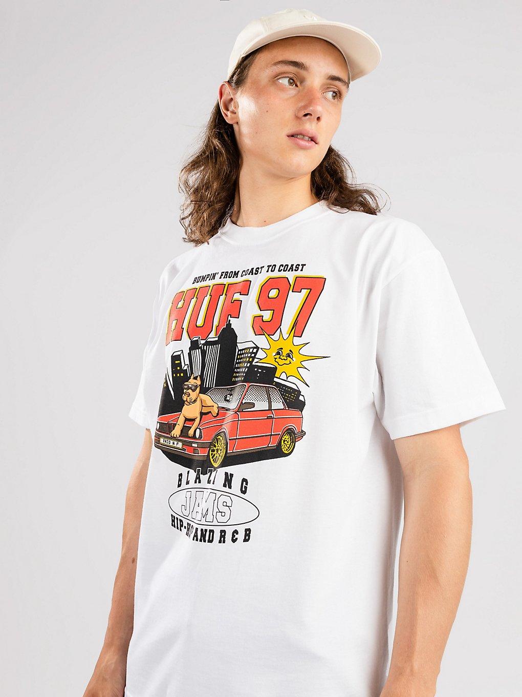 HUF Blazing Jams T-Shirt wit