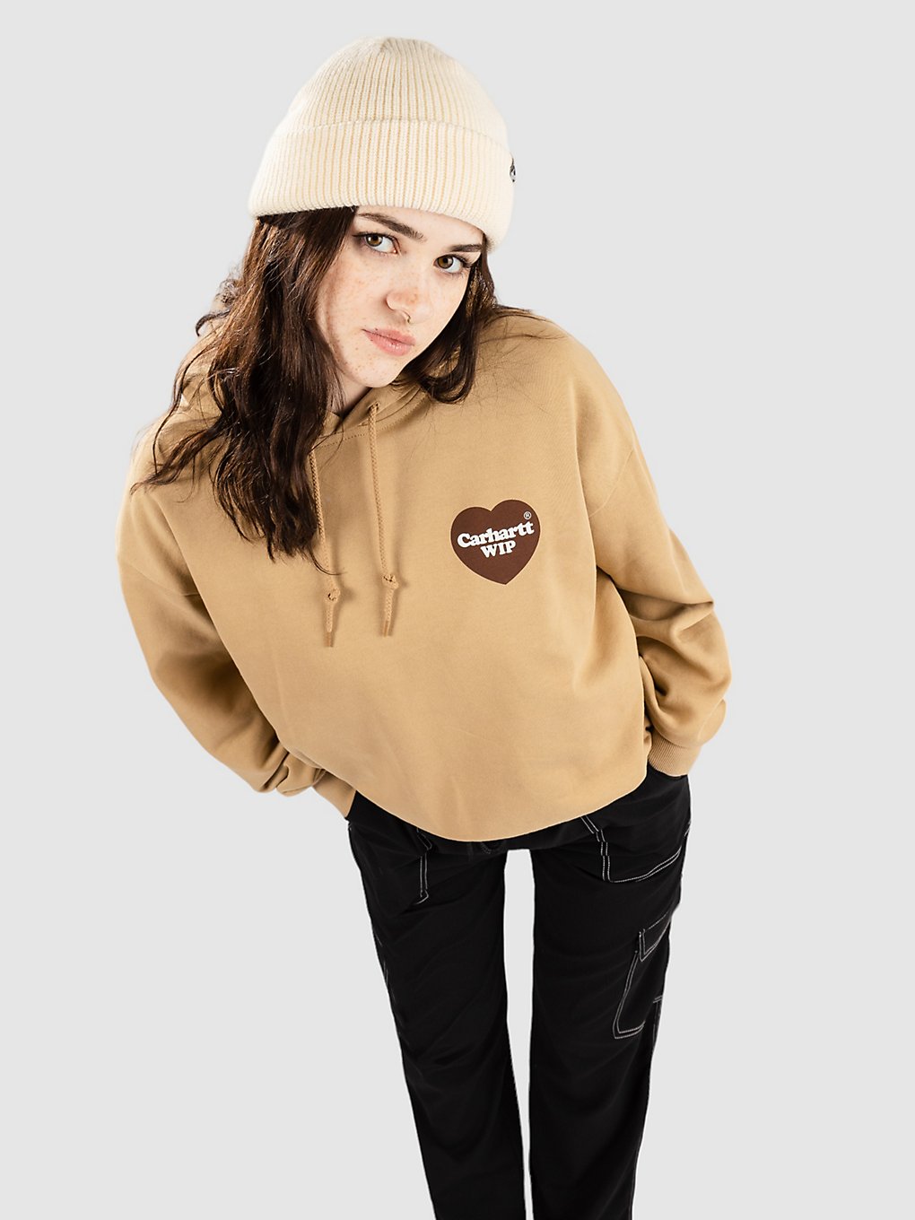 Carhartt WIP Heart Hoodie bruin