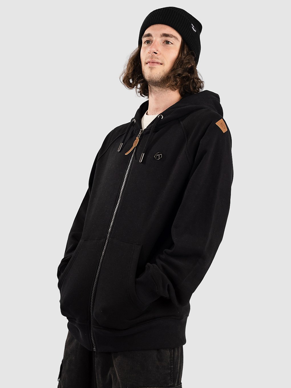 Kazane Oddvar Zip Hoodie zwart