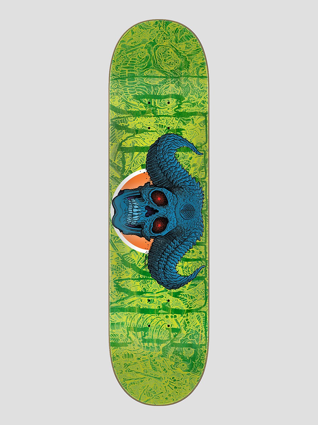 Creature Demon Skull Everslick 8.58" Skateboard deck groen