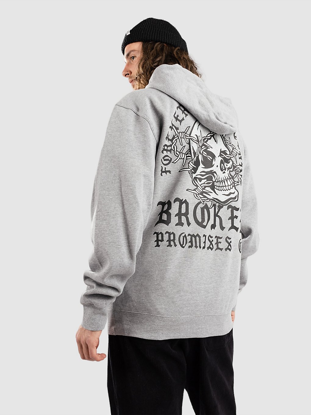 Broken Promises Forever After Zip Hoodie grijs