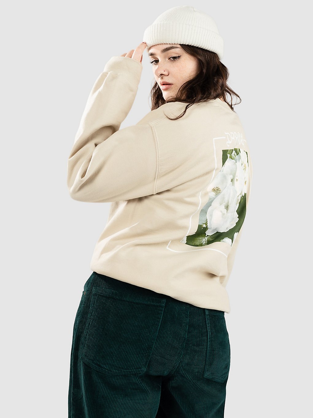 Dravus Botany Beige Crewneck Trui