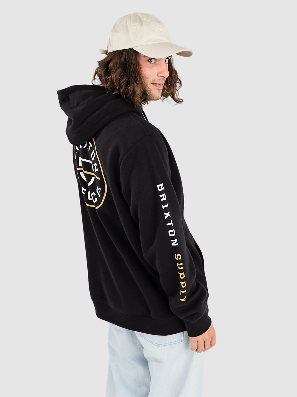 Brixton Crest Hoodie zwart