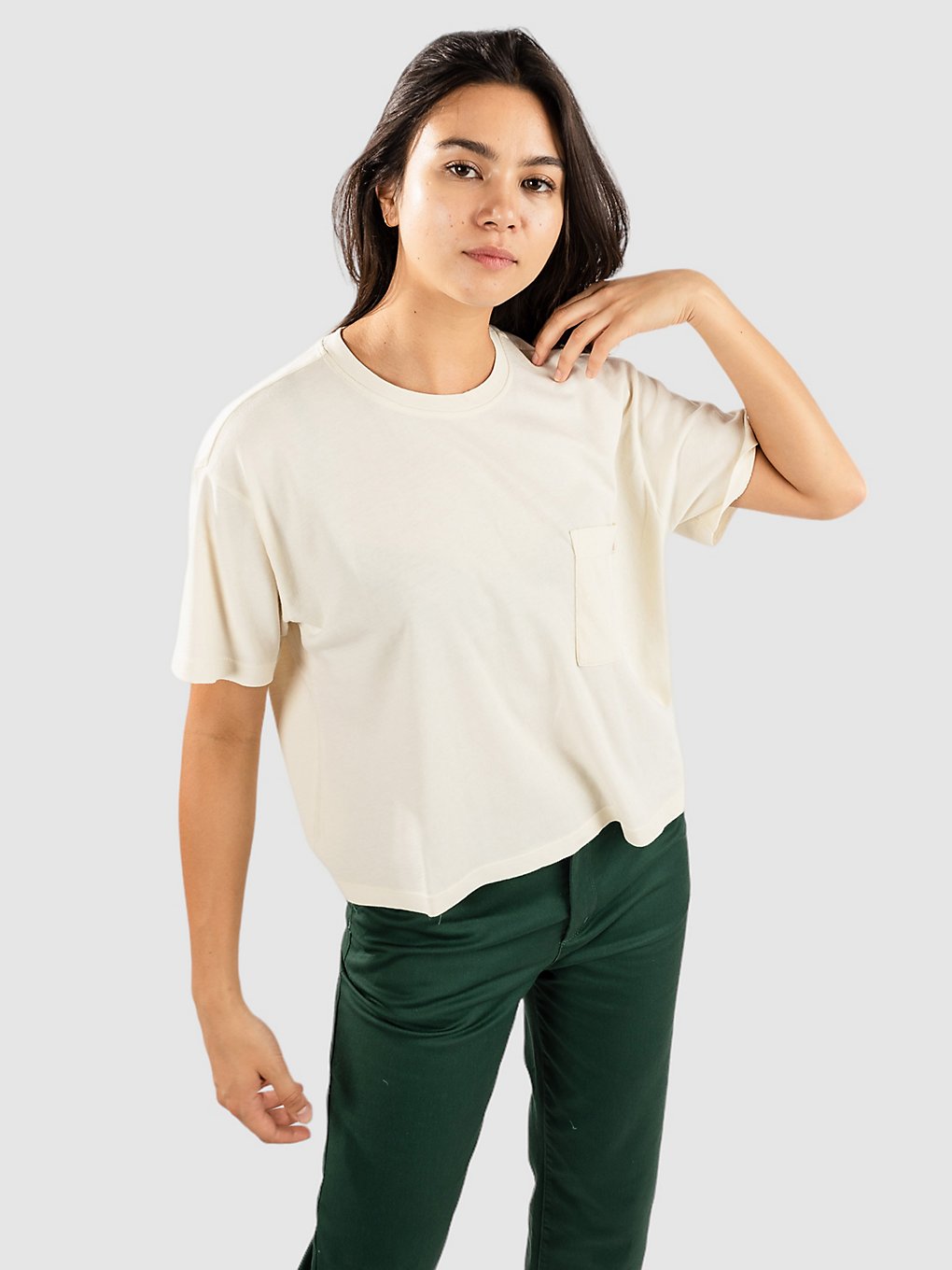 Brixton Carefree Pocket T-Shirt wit