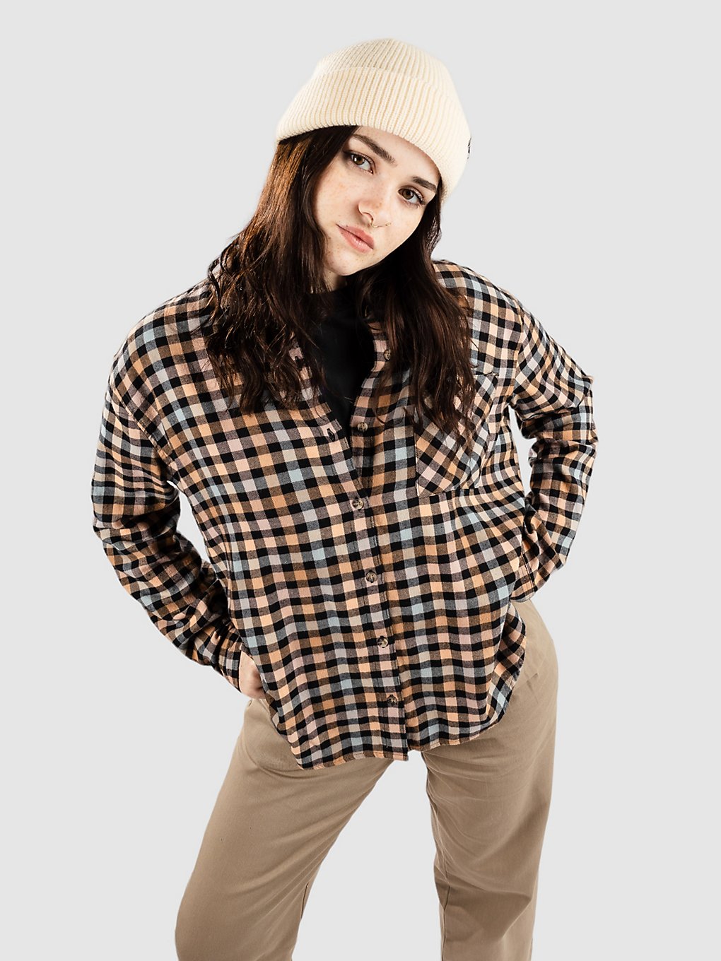 Volcom Plaid To Meet U Hemd patroon