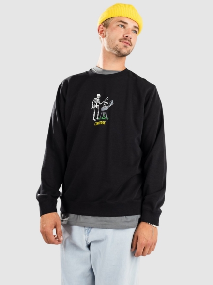 Converse Grilling Skeleton Graphic Crew Trui zwart