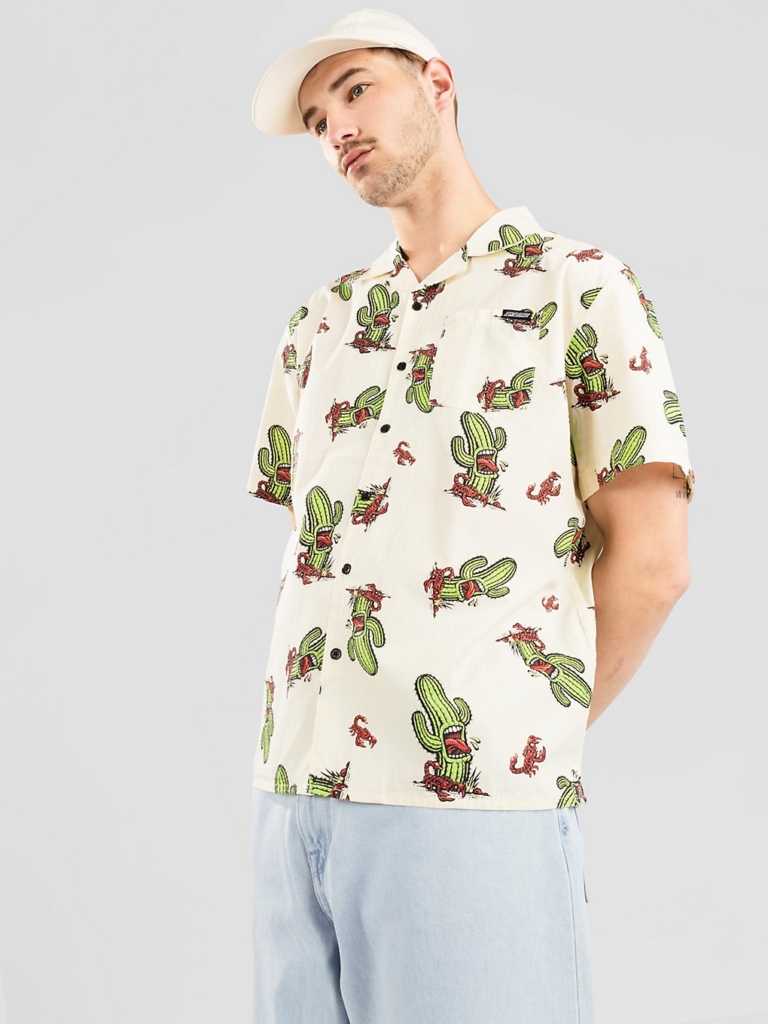 Santa Cruz Screaming Cactus Hemd wit