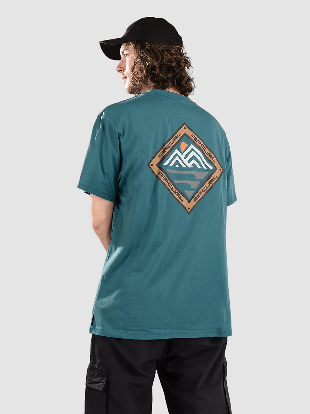 Rip Curl Vaporcool Journeys Peak T-Shirt blauw
