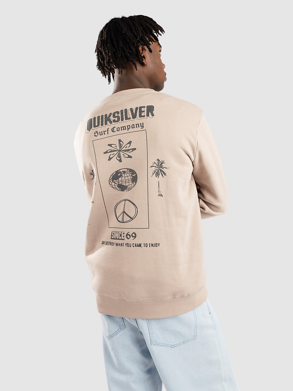 Quiksilver Surf The Earth Crew Trui bruin