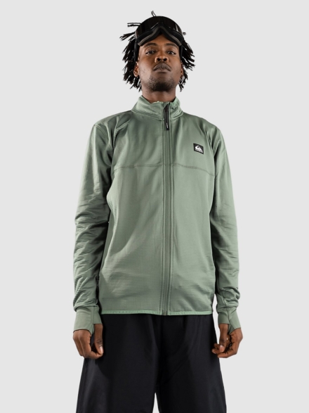 Quiksilver Steep Point Full Through Fleece jas groen