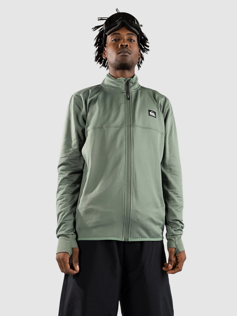 Quiksilver Steep Point Full Through Fleece jas groen