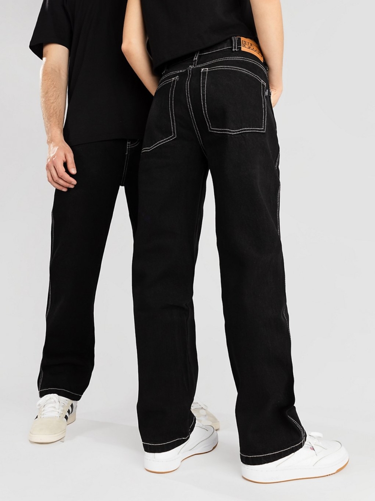 Blue Tomato tasgy Contrast Stich Jeans zwart
