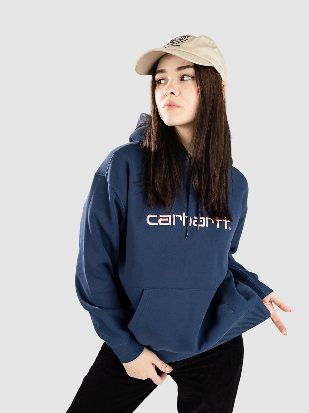 Carhartt WIP Shirt Hoodie blauw