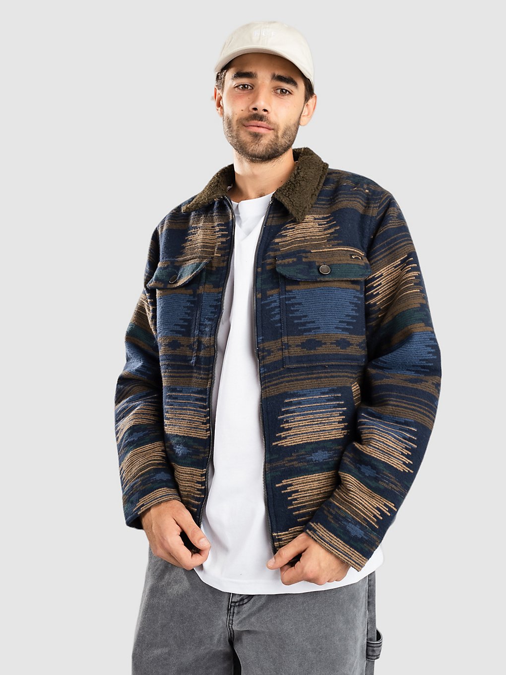 Billabong Barlow Sherpa Jas blauw