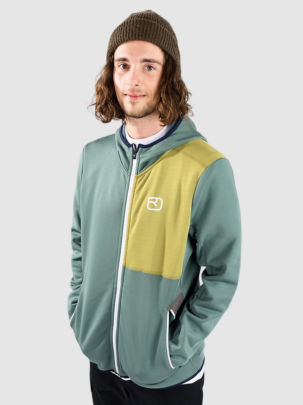 Ortovox Hooded Fleece jas grijs