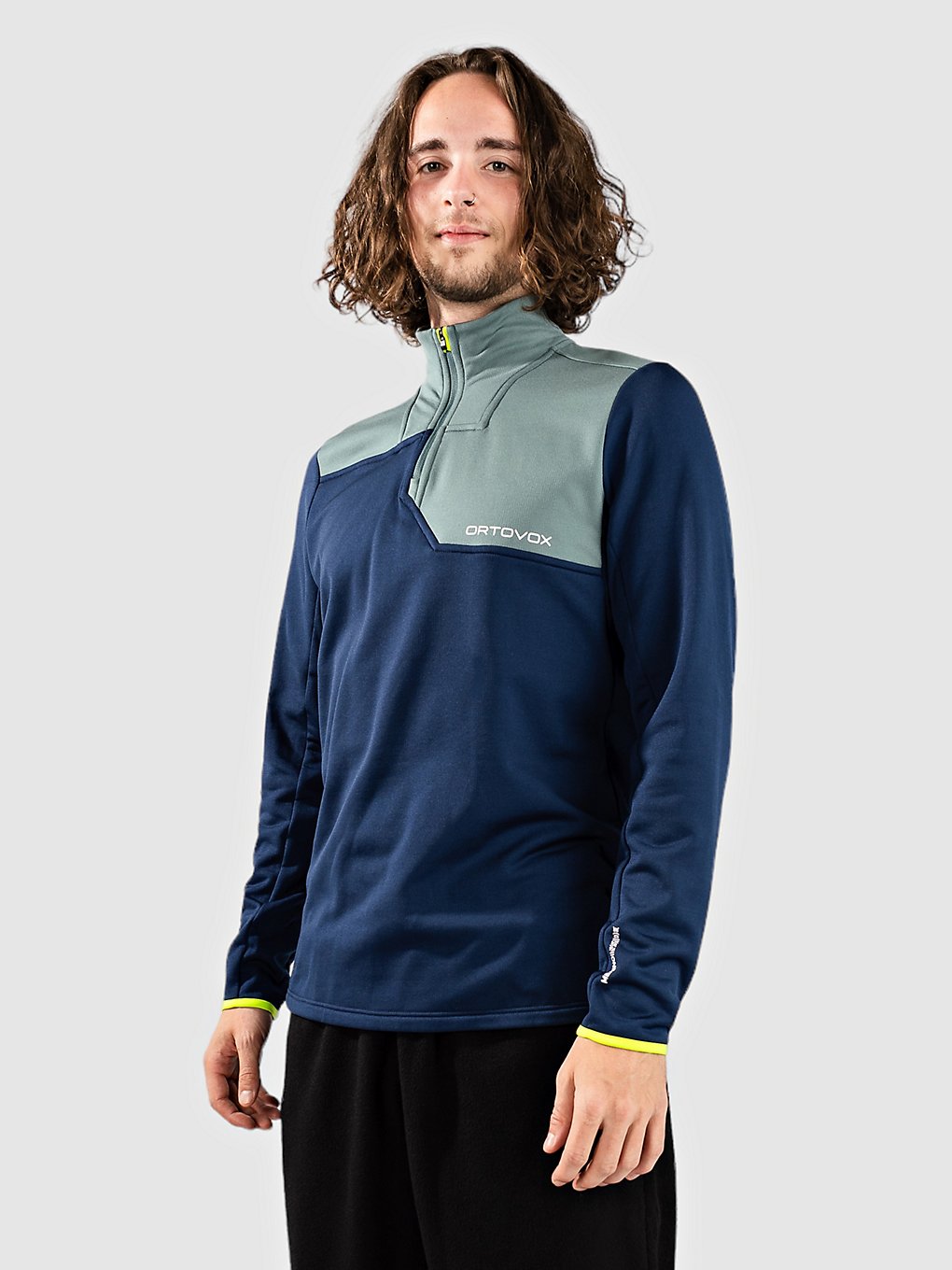 Ortovox Light Zip Neck Fleece trui blauw