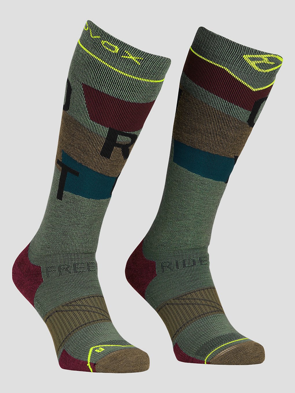 Ortovox Freeride Long Cozy Sport sokken groen