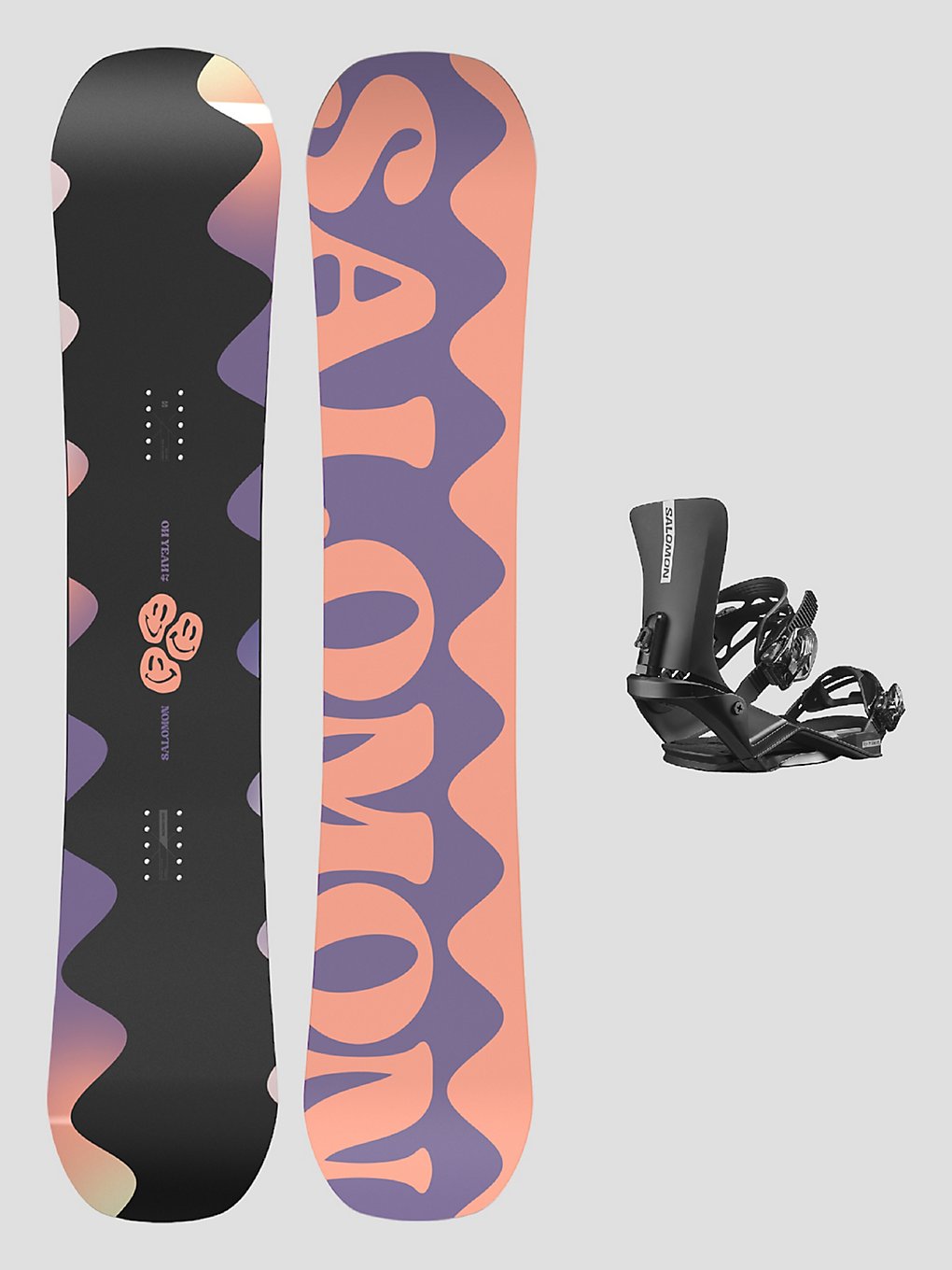 Salomon Oh Yeah+Rhythm zwart M 2024 Snowboard set patroon
