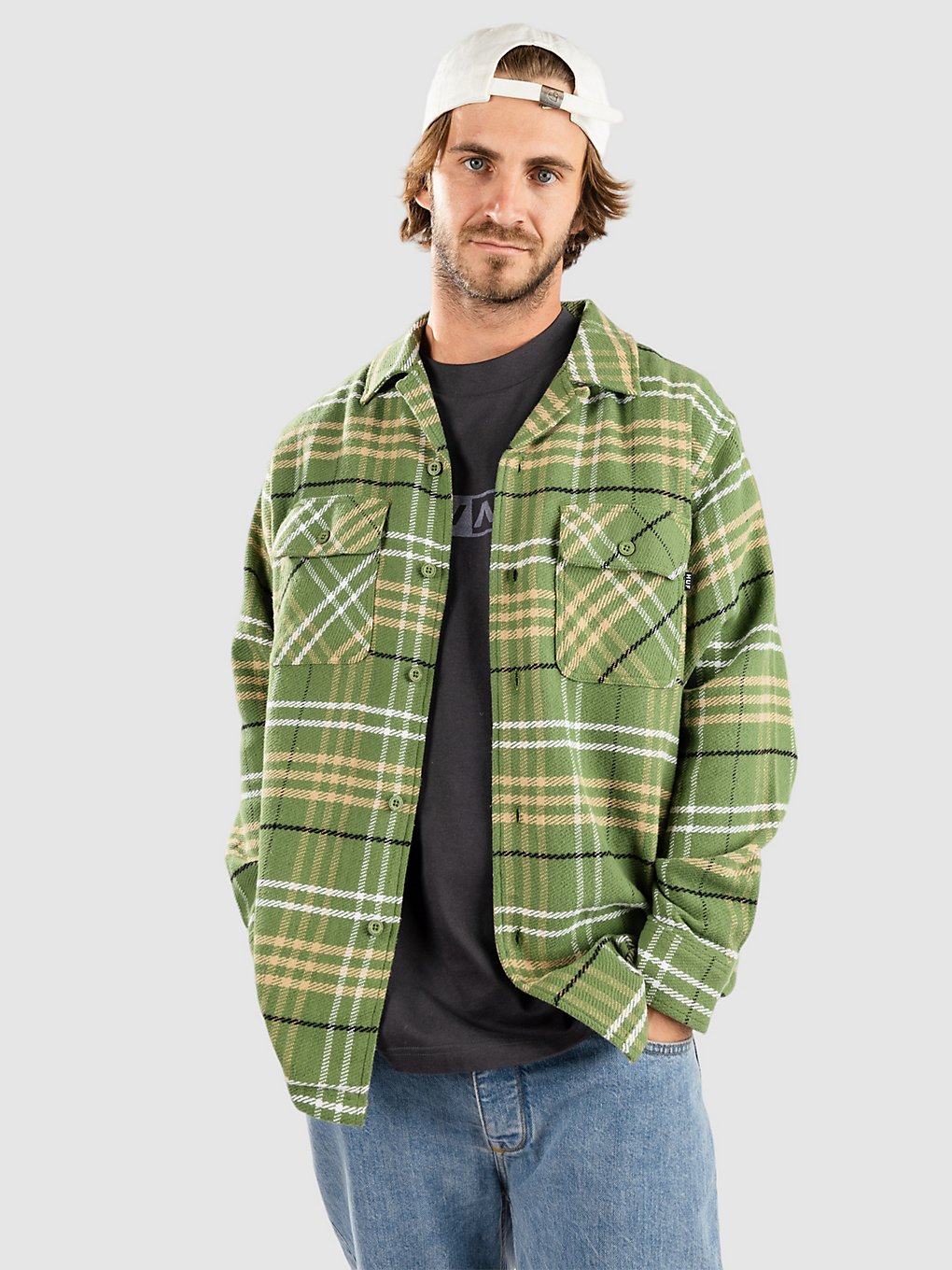 HUF Westridge Woven Hemd groen