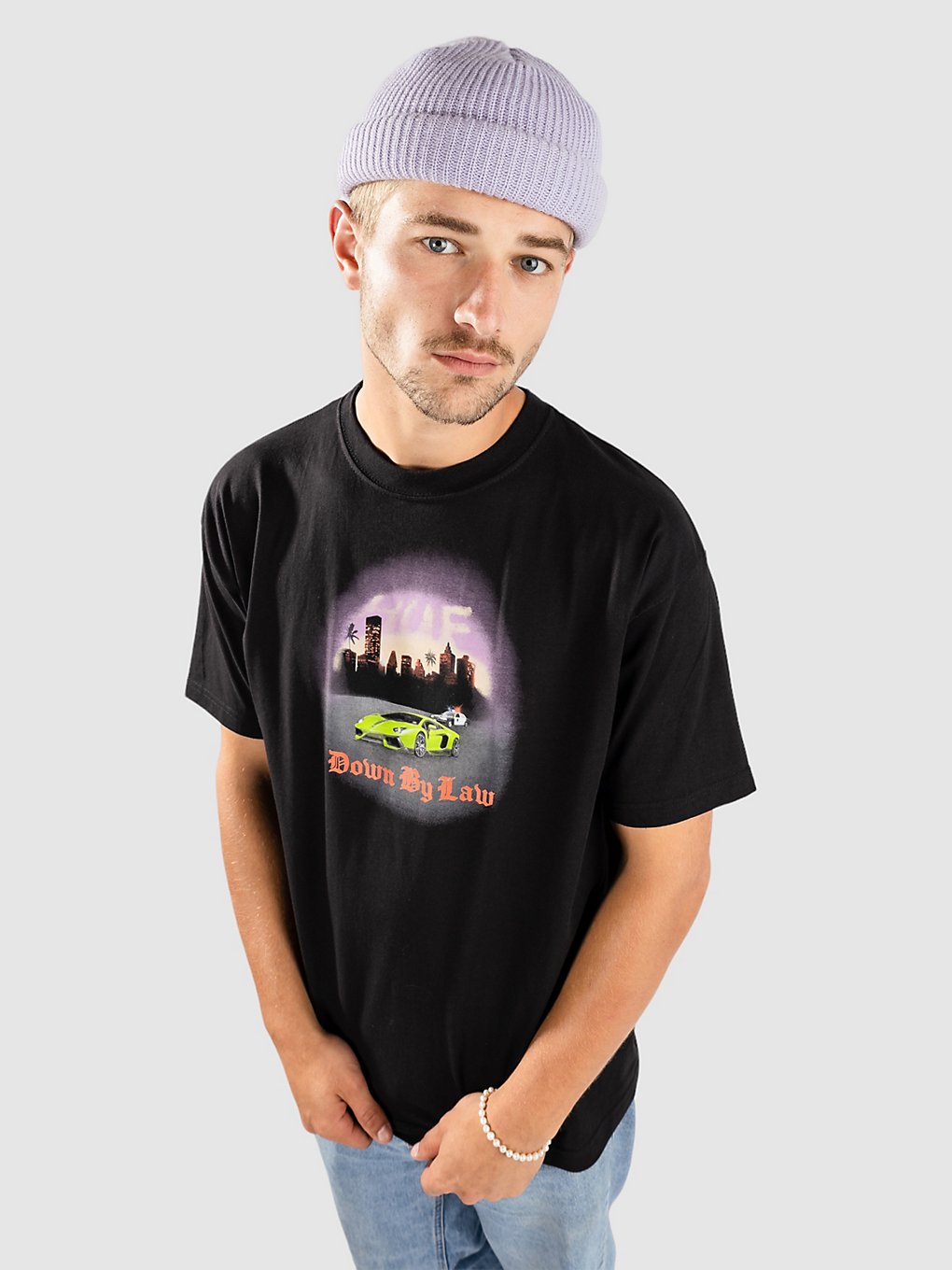 HUF Down By Law T-Shirt zwart