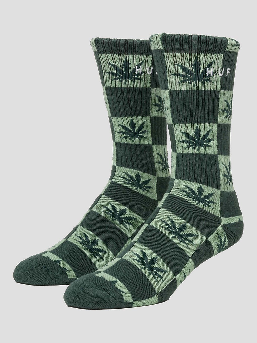 HUF Checkered Plantlife Sokken groen