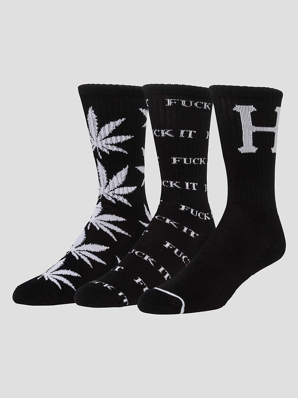 HUF Variety 3 Pack Sokken zwart