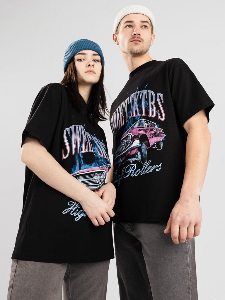 SWEET SKTBS Sweet Loose High Rollers T-Shirt zwart