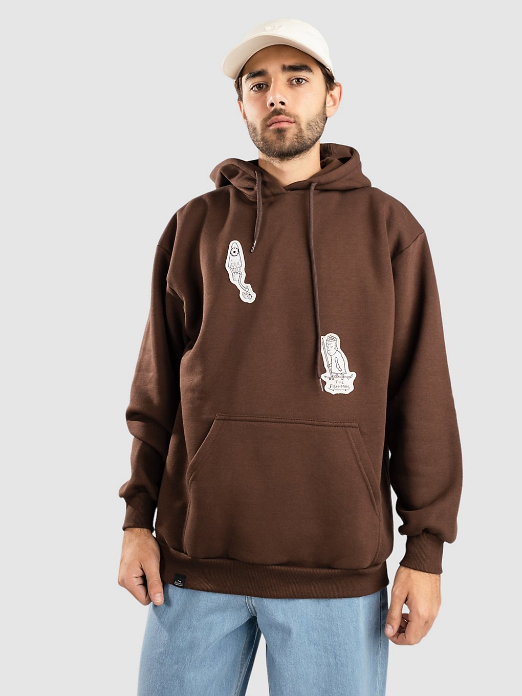 The Fish-Man Old School Hoodie bruin