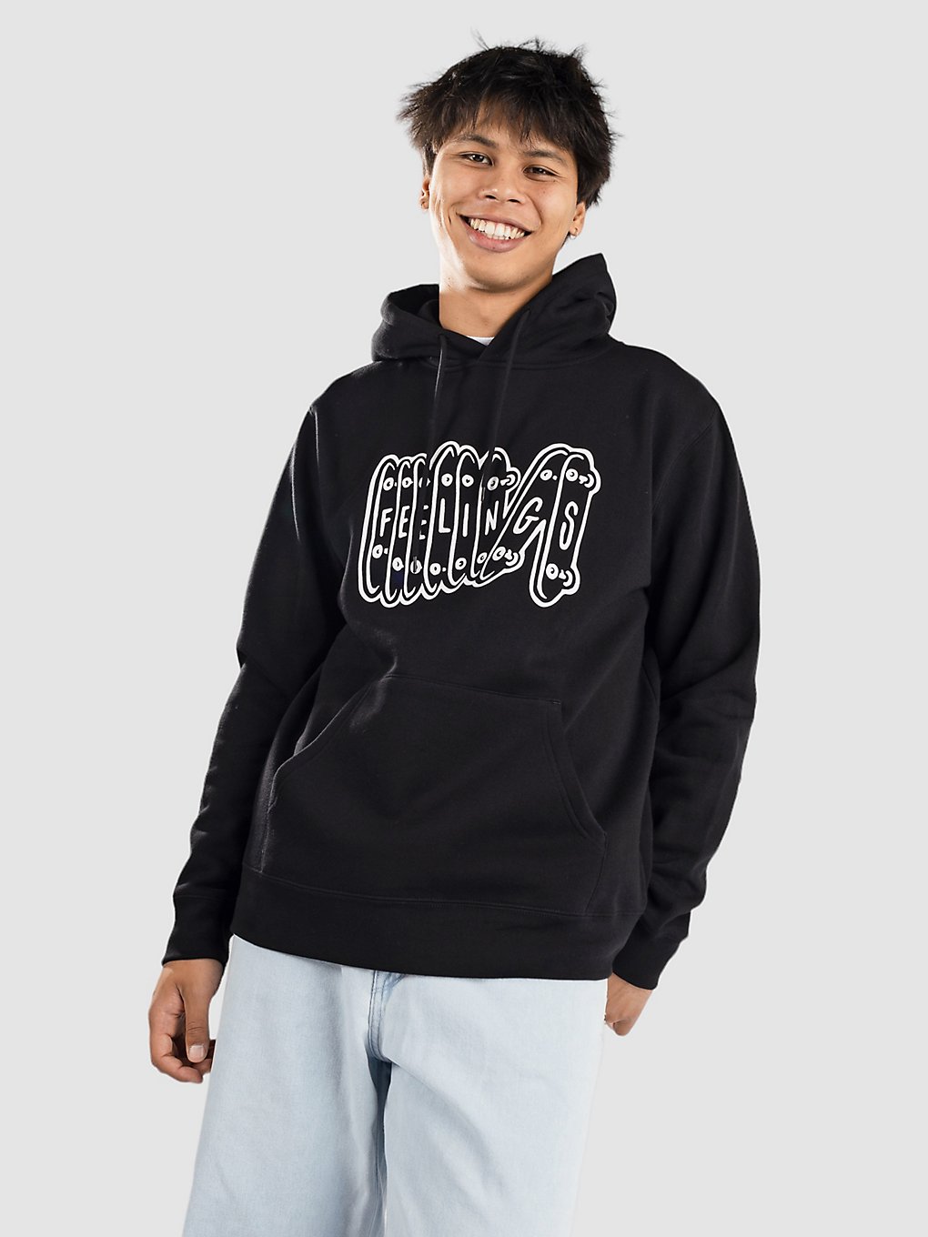 And Feelings Stack Hoodie zwart