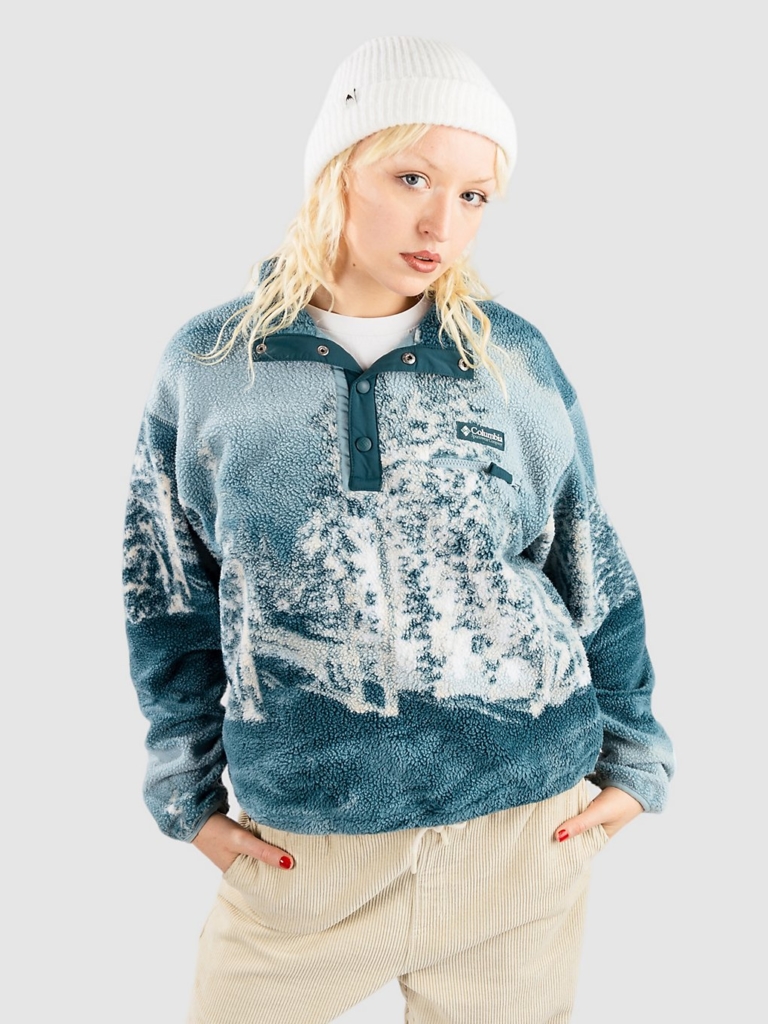 Columbia Helvetia Cropped Half Snap Trui blauw