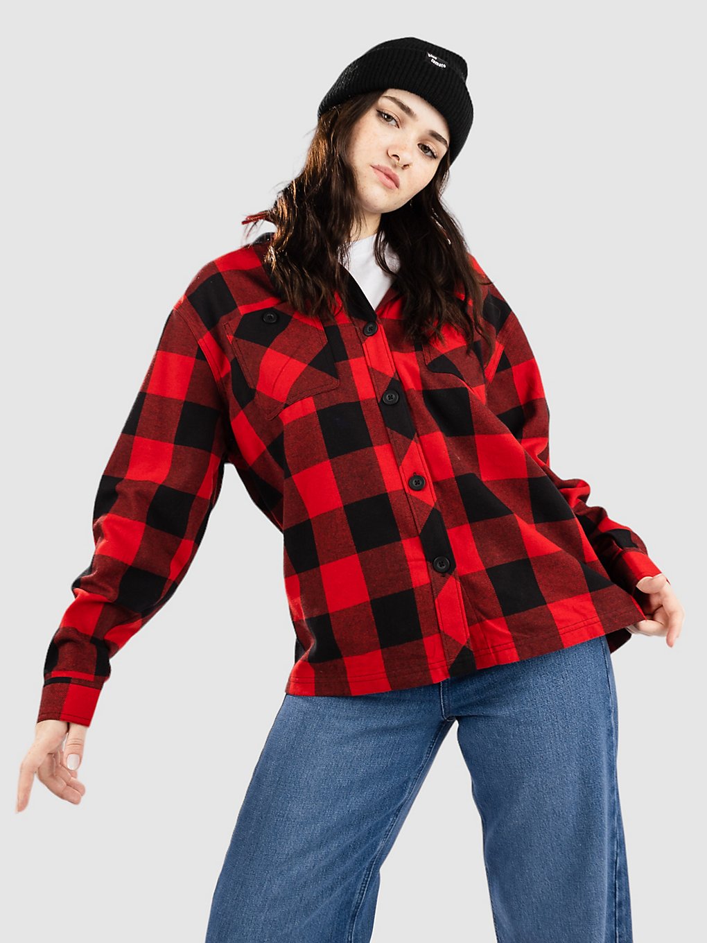 Empyre Akrin Oversized Plaid Flannel Hemd patroon