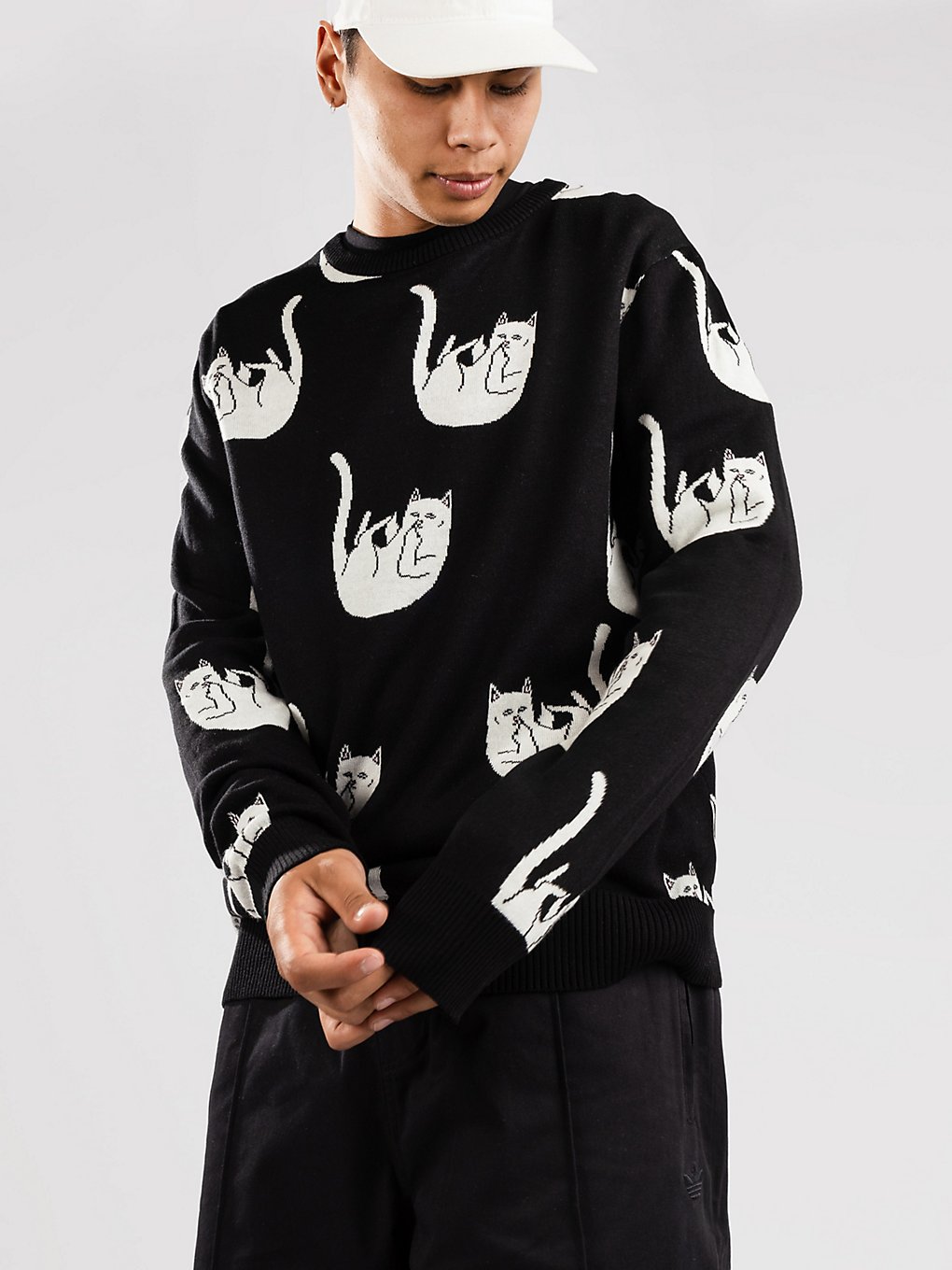 RIPNDIP Falling Nerm Gebreide trui zwart