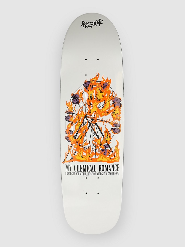 Welcome Brought You My Bullets On Atheme 8.8″ Skateboard deck grijs