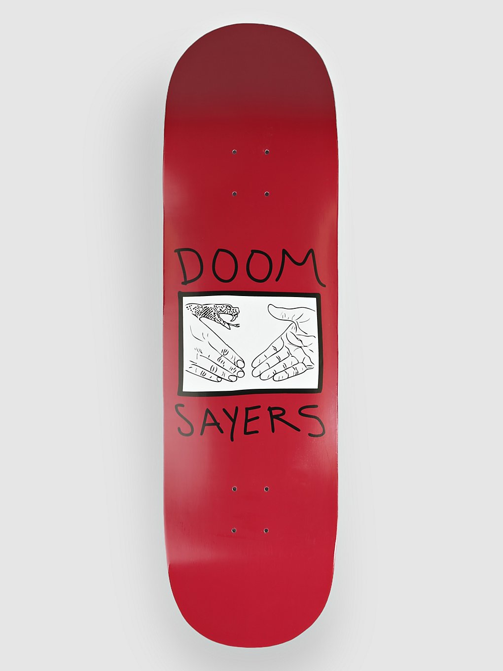 Doomsayers Snake Shake 9" Skateboard deck rood