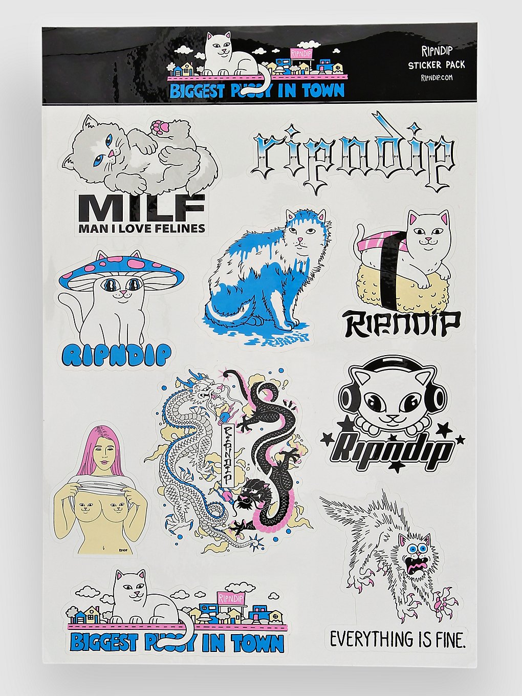 RIPNDIP My Neighborhood Sticker patroon