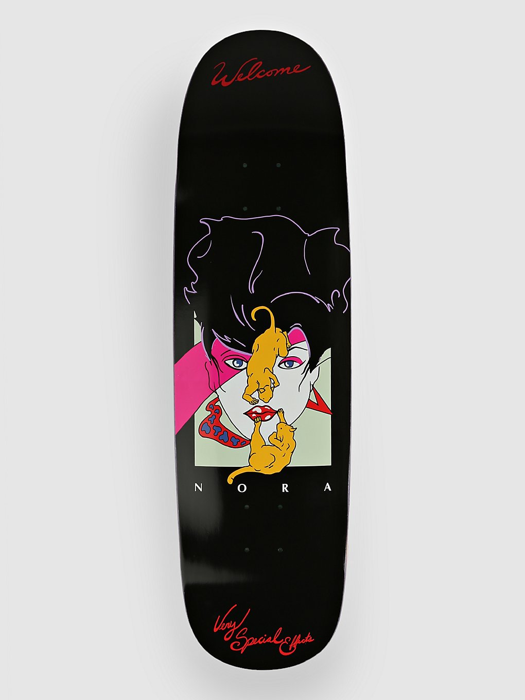 Welcome Special Effects Nora Pro On Sphynx 8.8" Skateboard deck zwart