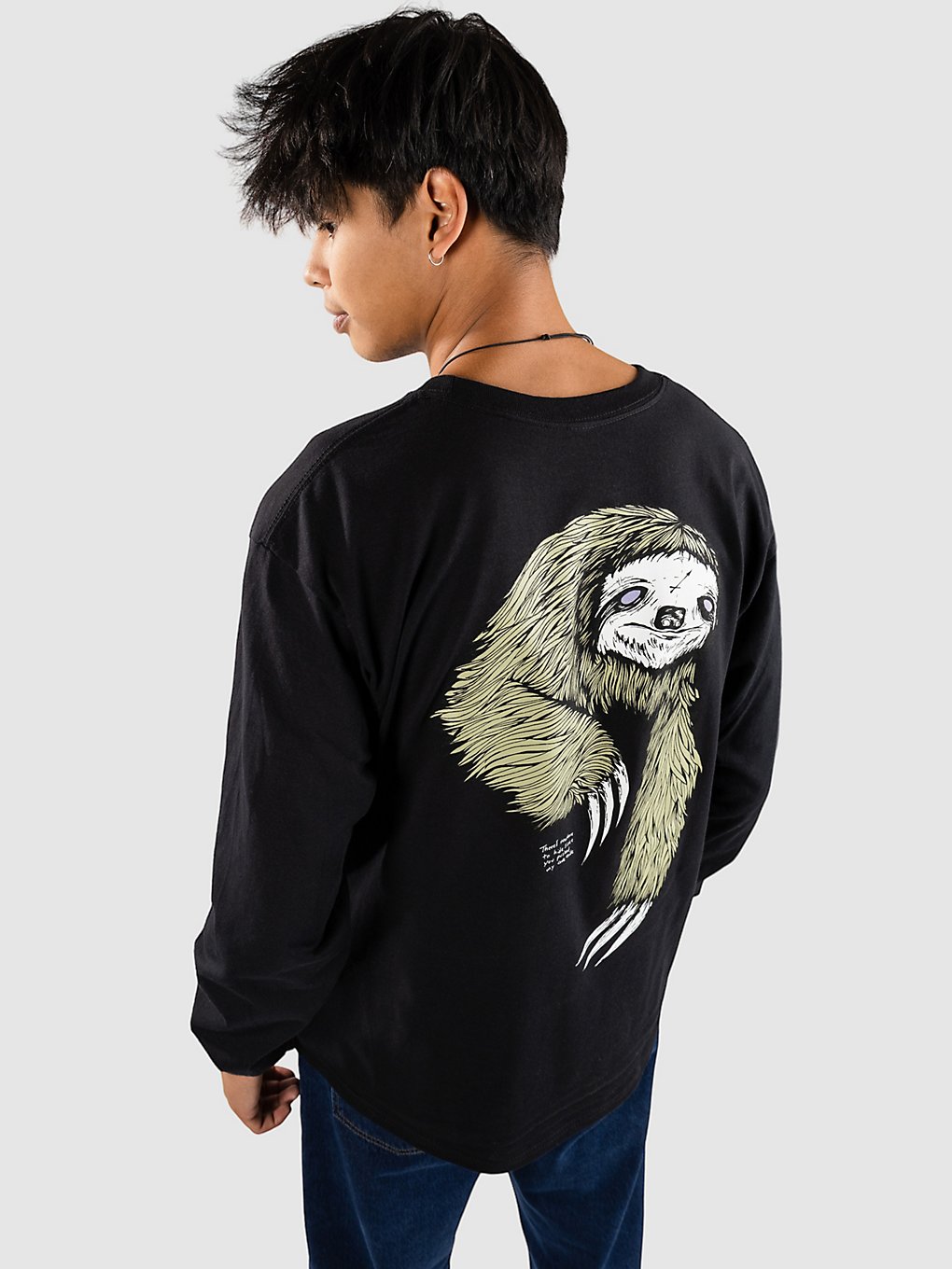 Welcome Sloth Longsleeve zwart